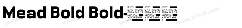 Mead Bold Bold字体转换